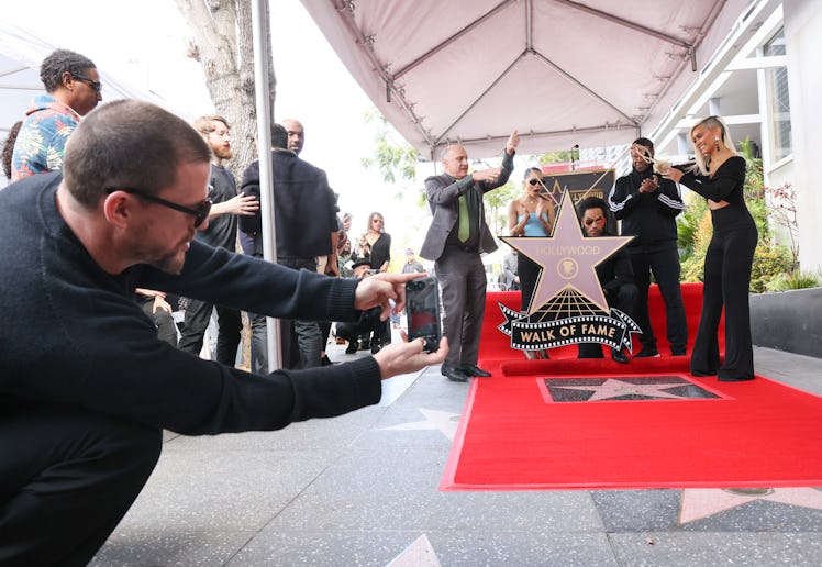 Channing Tatum, Zoë Kravitz, and Denzel Washington attend the Lenny Kravitz Hollywood Walk of Fame S...