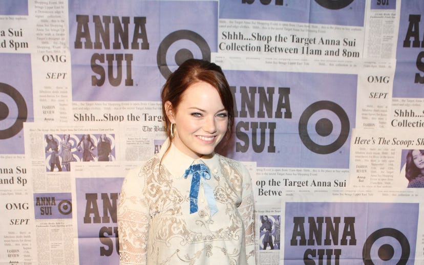 NEW YORK - SEPTEMBER 09: Actress Emma Stone attends the Anna Sui for Target pop-up store launch par...