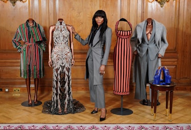 Naomi Campbell attends a photo call to publicise the V&A's forthcoming NAOMI exhibition, celebrating...