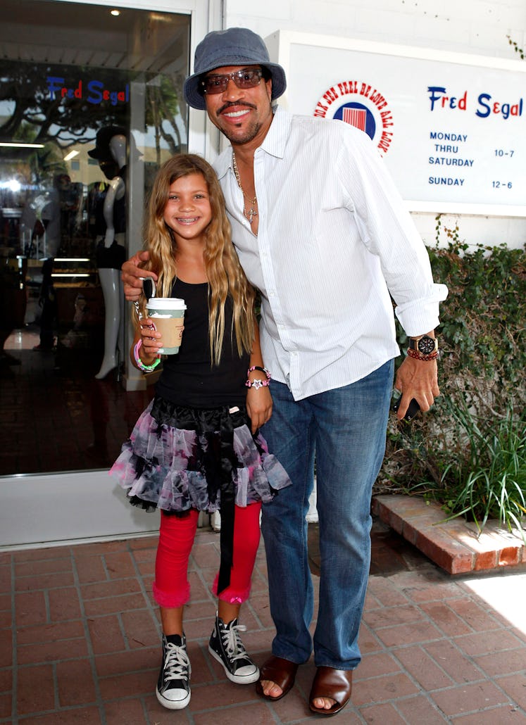 Lionel Richie and Sophia Richie attends the MYZOS Launch Party at Fred Segal on August 22, 2009 in S...