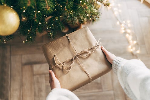 Woman Wrapping Christmas Gifts