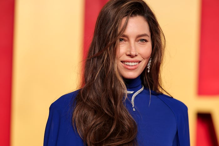 Jessica Biel at the 2024 Vanity Fair Oscar Party held at the Wallis Annenberg Center for the Perform...