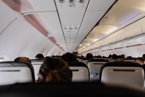 People inside of a airplane