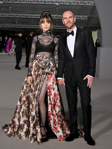 Lily Collins and Charlie McDowell attend the 2nd Annual Academy Museum Gala 