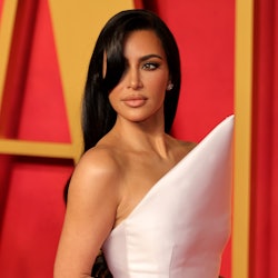 Kim Kardashian attends the 2024 Vanity Fair Oscar Party. 
