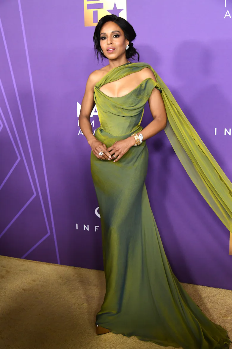 Kerry Washington Was a Green Goddess at the NAACP Image Awards Kerry Washington Was a Green Goddess at the NAACP Image Awards