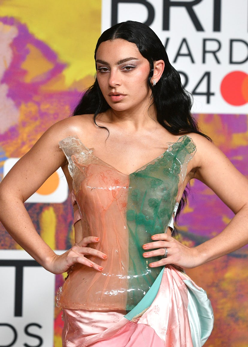 Charli XCX attends the BRIT Awards 2024 at The O2 Arena on March 02, 2024 in London, England.