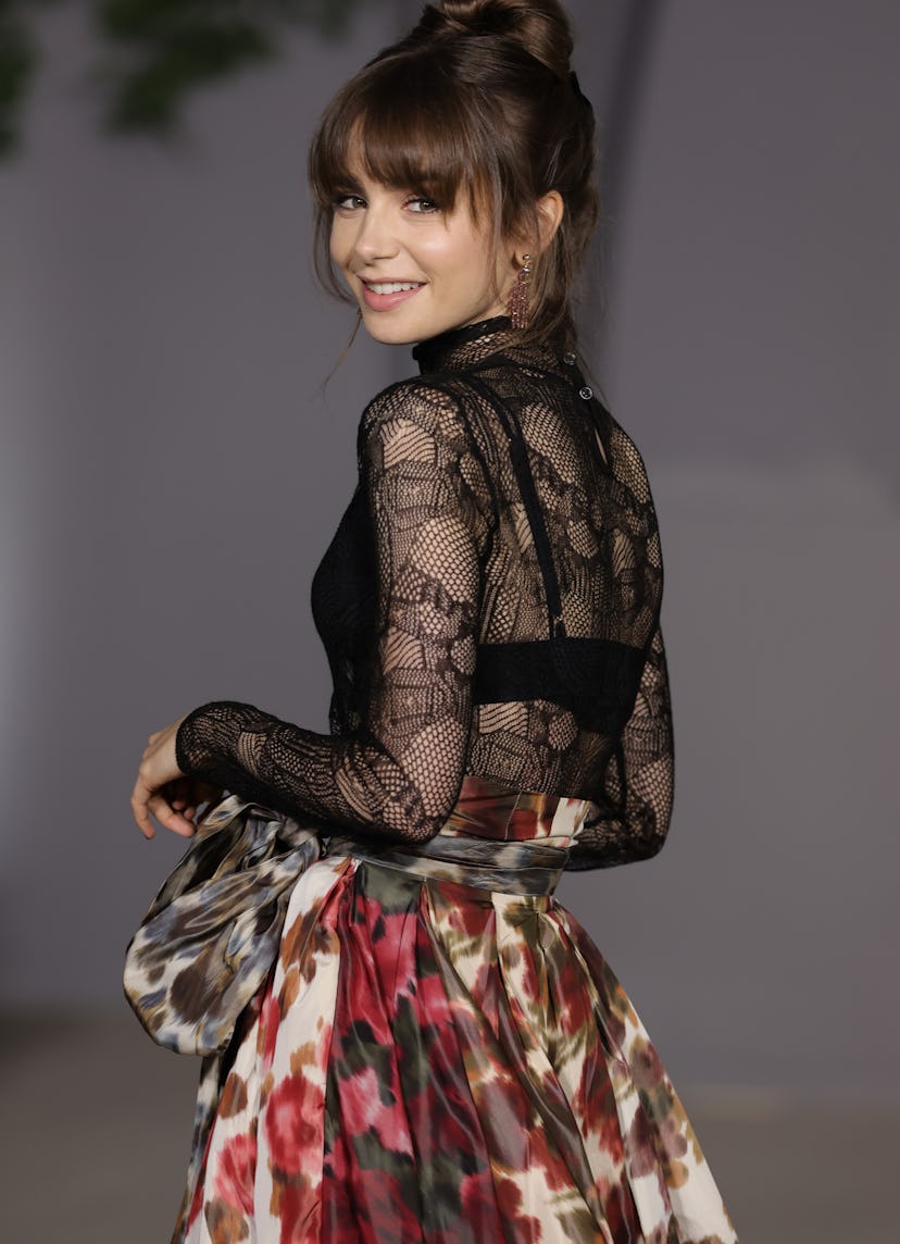 Lily Collins attends the 2nd Annual Academy Museum Gala
