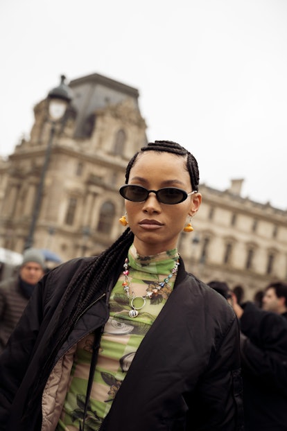 According to Paris Fashion Week Street Style, You'll Need a Foulard or  Scarf for Spring