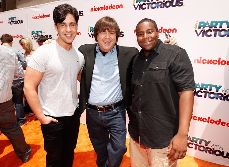 WEST HOLLYWOOD, CA - JUNE 04:  Actor Josh Peck, writer/producer Dan Schneider and actor Kenan Thomps...