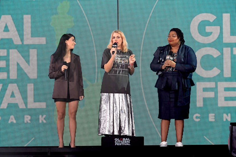 Phoebe Gates, Busy Philipps and Tlaleng Mofokeng at the Global Citizen Festival 2023.