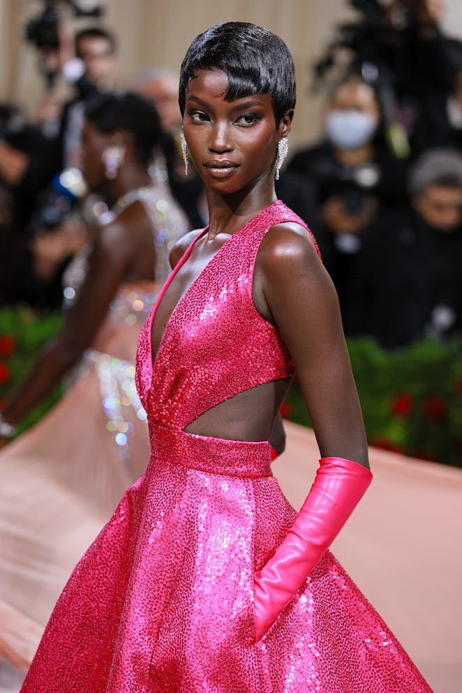 NEW YORK, NEW YORK - MAY 02: Anok Yai attends The 2022 Met Gala Celebrating "In America: An Antholog...