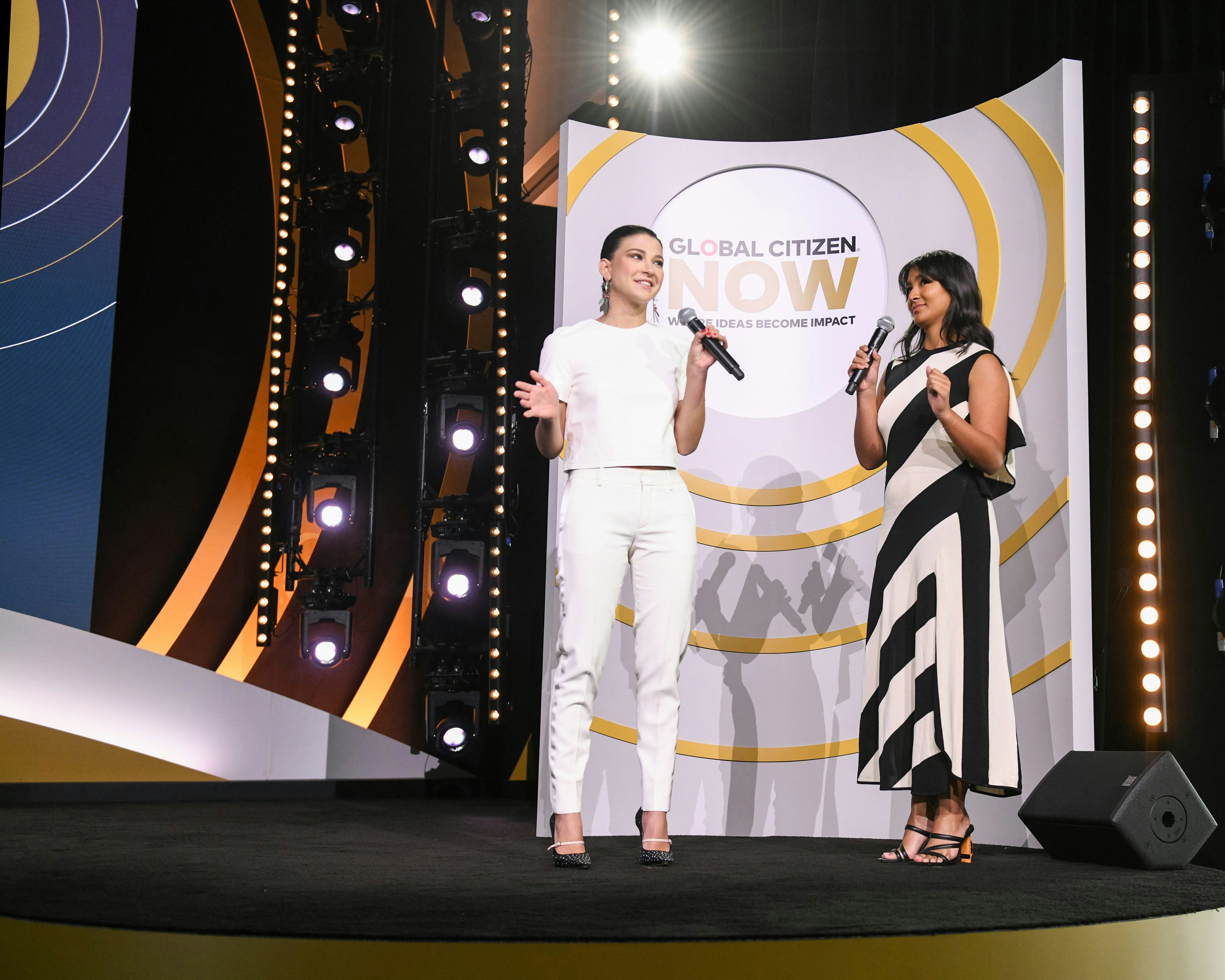 Phoebe Gates and Deja Foxx at the Global Citizen NOW Summit in 2023.