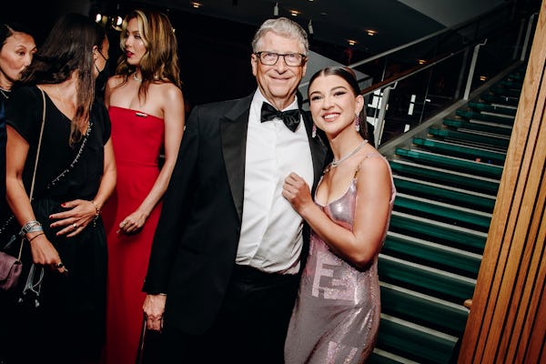 Bill Gates and his youngest child, Phoebe Gates, at the TIME 100 gala.