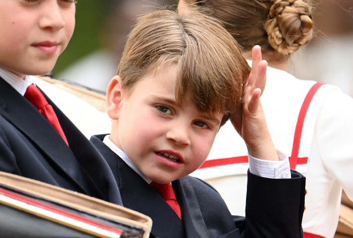 LONDON, ENGLAND - JUNE 17: Prince Louis of Wales is seen during Trooping the Colour on June 17, 2023...