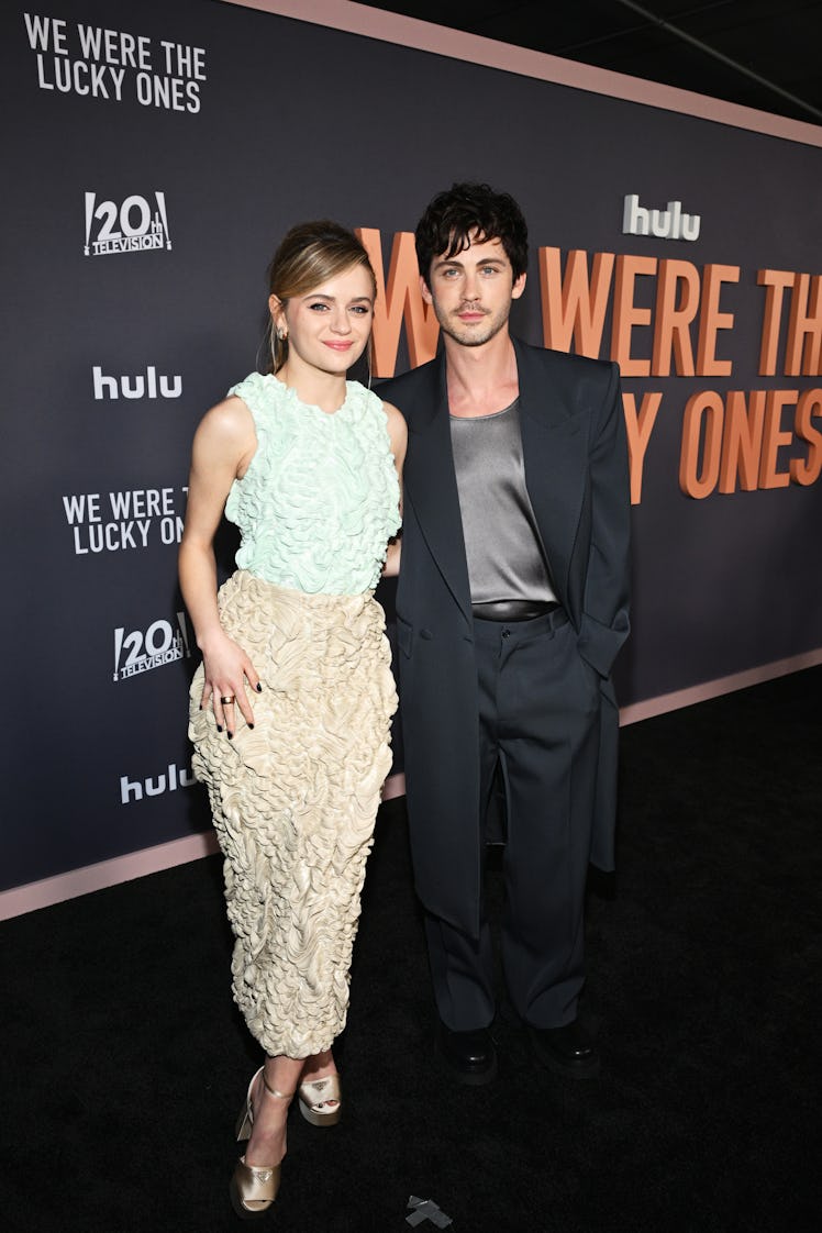 Joey King and Logan Lerman at the L.A. premiere of "We Were The Lucky Ones" held at The Academy Muse...