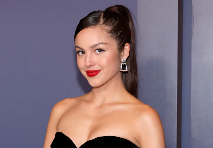 HOLLYWOOD, CALIFORNIA - JANUARY 09: Olivia Rodrigo attends the Academy Of Motion Picture Arts & Scie...