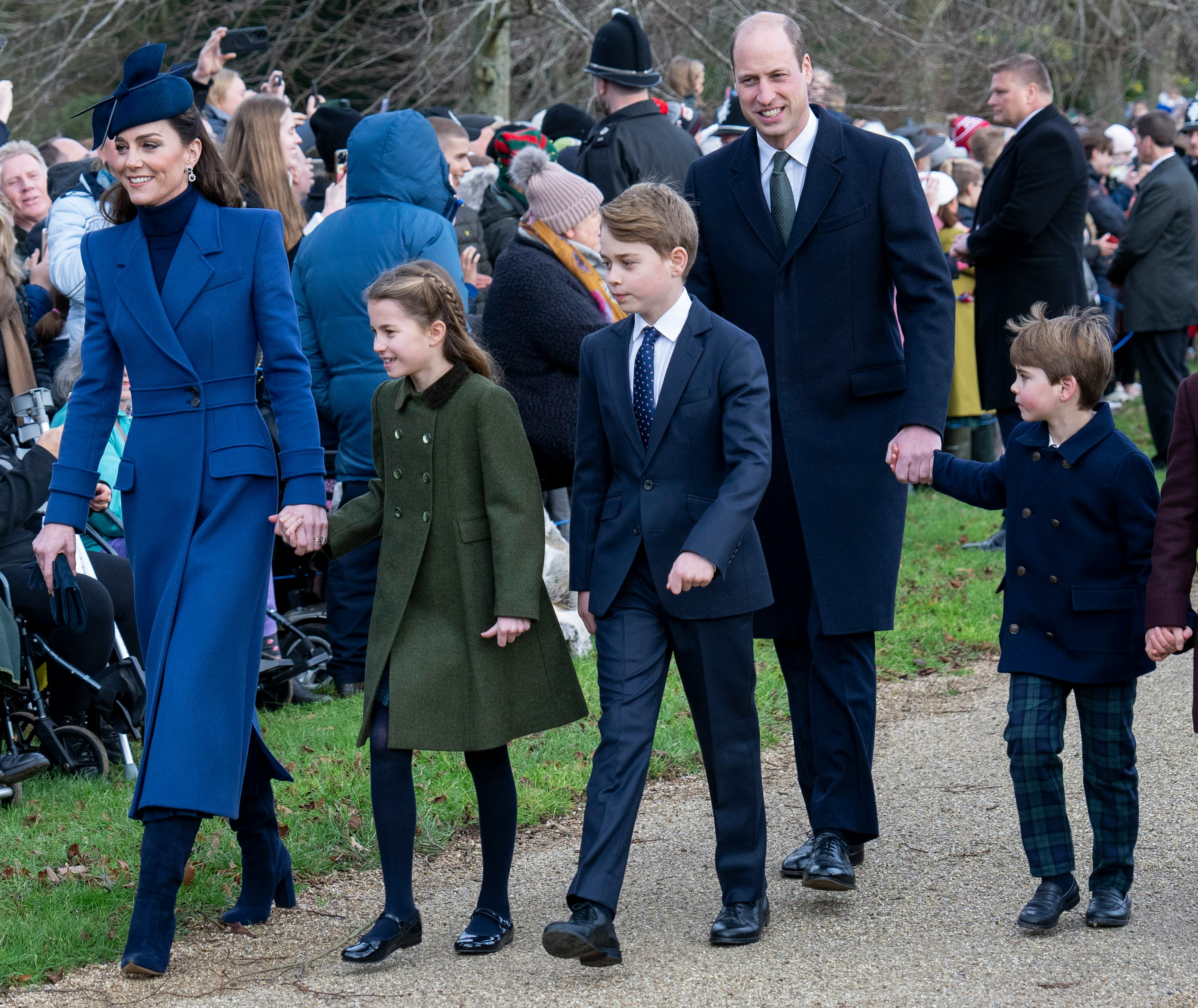 Kate Middleton and Prince William with their children