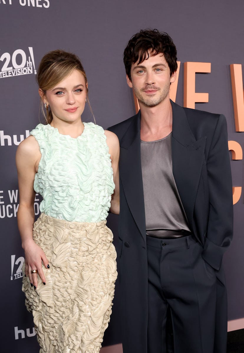 Joey King and Logan Lerman attend the Los Angeles Premiere of Hulu's "We Were The Lucky Ones" at Aca...