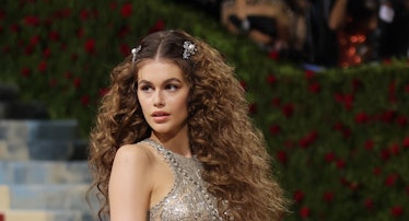 Kaia Gerber attends The 2022 Met Gala Celebrating "In America: An Anthology of Fashion" at The Metro...
