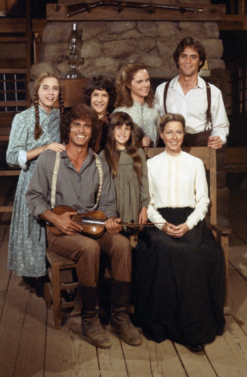 LITTLE HOUSE ON THE PRAIRIE -- Pictured: (back row l-r) Melissa Gilbert as Laura Elizabeth Ingalls W...