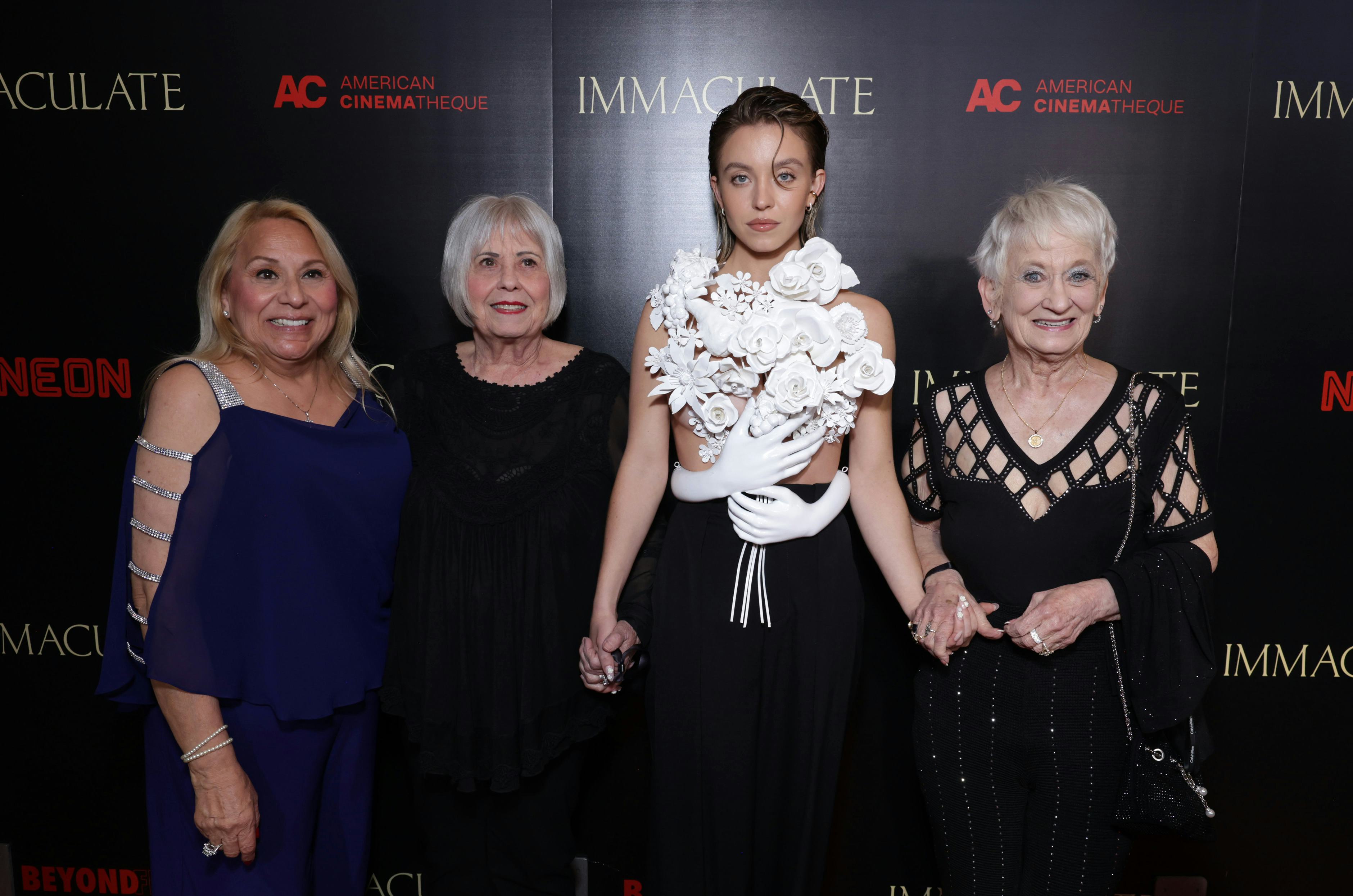Sydney Sweeney brought her grandmothers to the &lsquo;Immaculate&rsquo; premiere (March 15, 2024 in Los Angeles,&hellip;