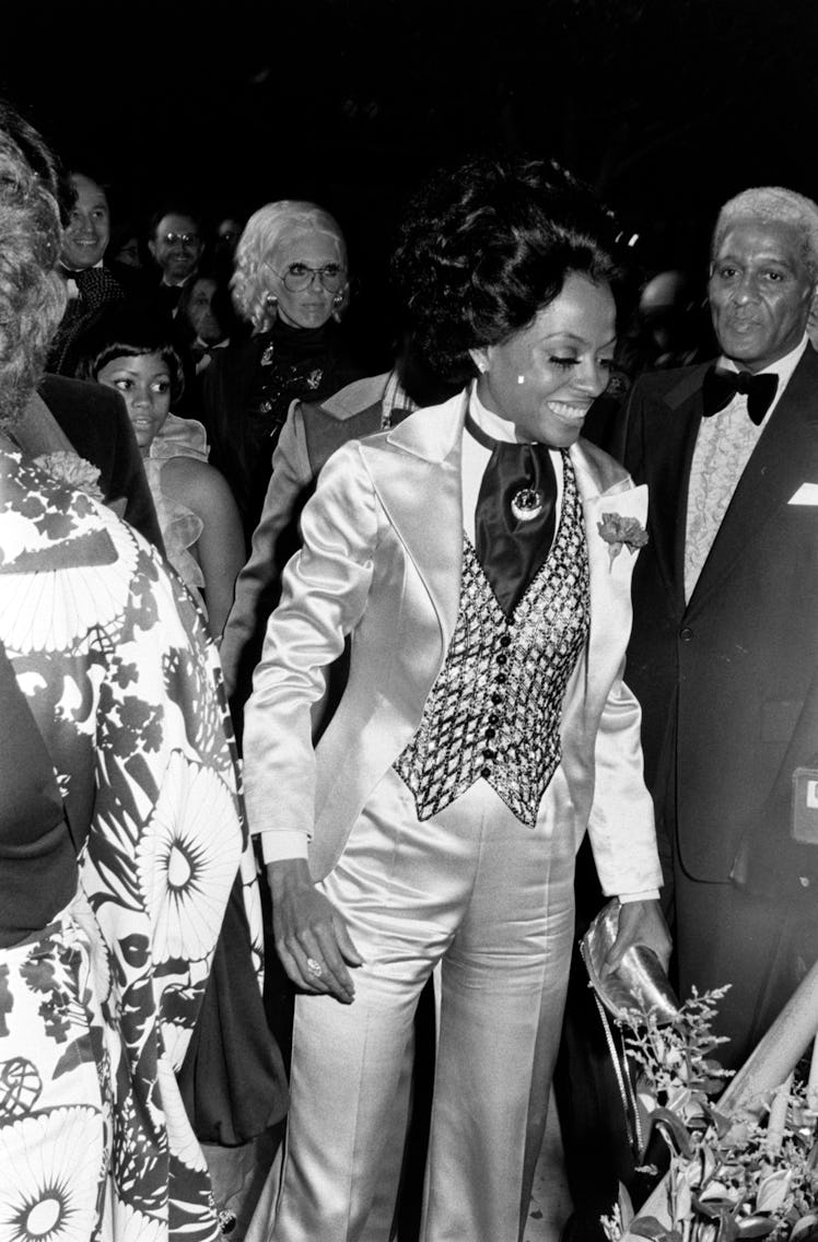 Diana Ross (C) attends the 45th Academy Awards in Los Angeles, California, on March 27, 1973.