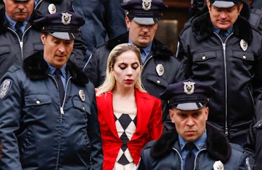 Lady Gaga filmin çekimleri sırasında sahne aldı "Joker: Folie à Deux" 25 Mart 20'de New York'ta...