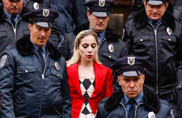 Lady Gaga se produit pendant le tournage du film "Joker : Folie à Deux" à New York les 25 et 20 mars...