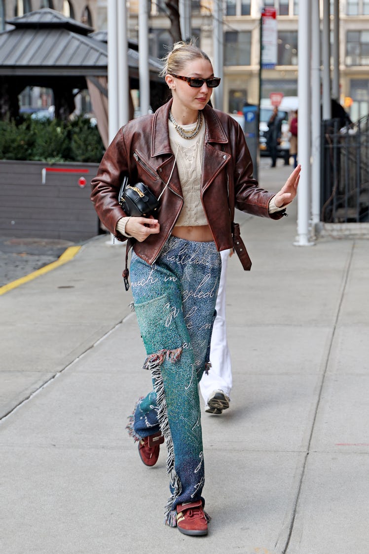 Gigi Hadid is seen on February 27, 2024 in New York, New York.