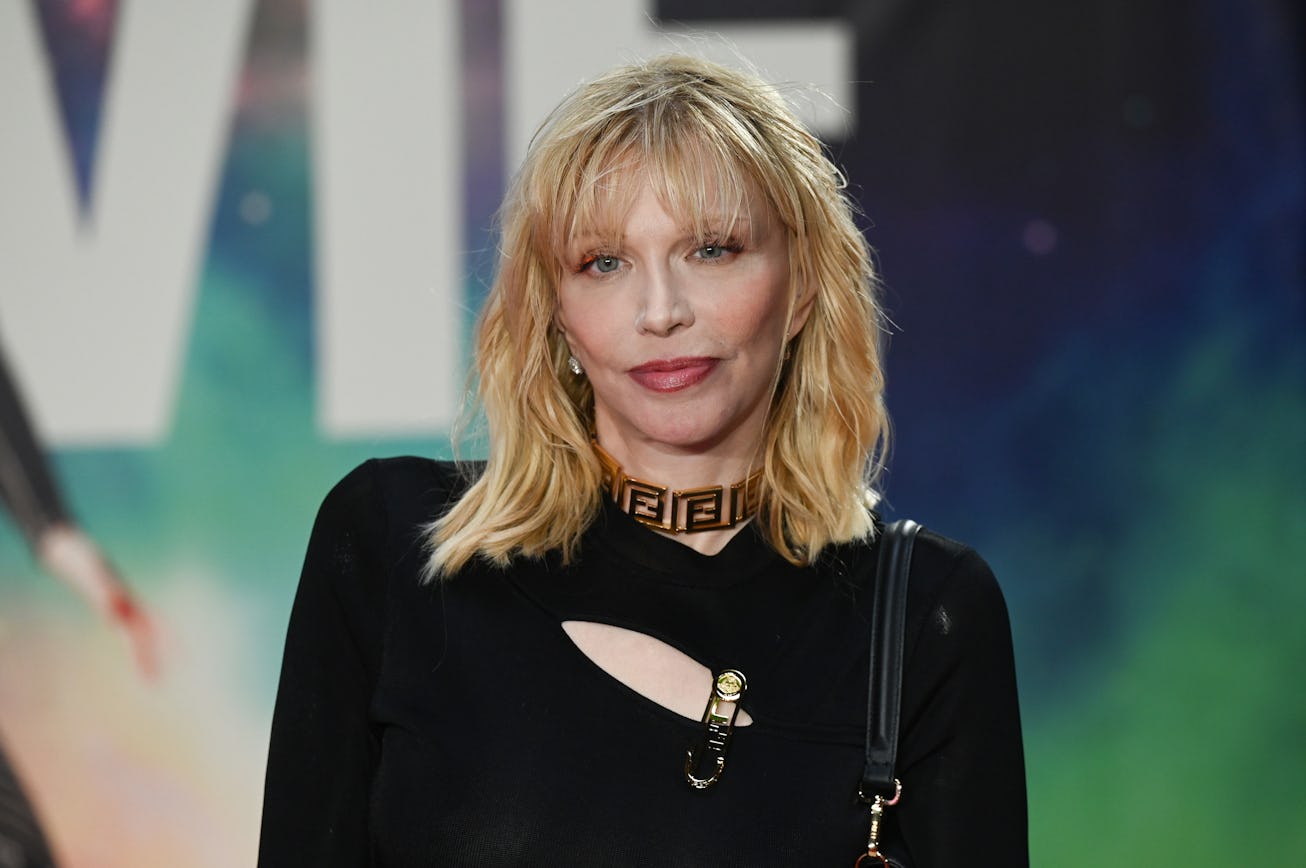 LONDON, ENGLAND - SEPTEMBER 05: Courtney Love attends the "Moonage Daydream" London Premiere at BFI ...