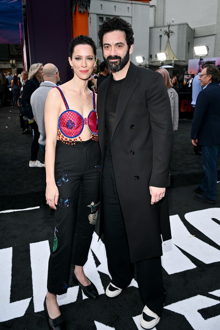 Rebecca Hall and Morgan Spector at the world premiere of "Godzilla x Kong: The New Empire" held at T...