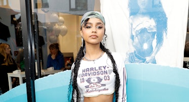 Tyla makes a surprise appearance as she visits a pop-up store in Shoreditch on March 27, 2024 in Lon...