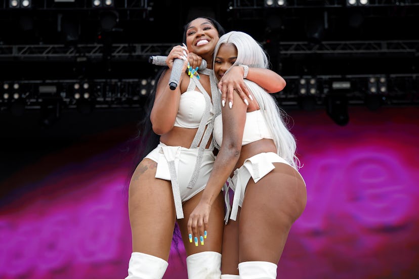 PHILADELPHIA, PENNSYLVANIA - JUNE 04: Yung Miami and JT of City Girls perform during the 2023 The Ro...