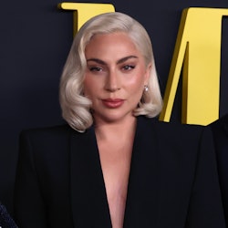 LOS ANGELES, CALIFORNIA - DECEMBER 12: Lady Gaga attends Netflix's "Maestro" Los Angeles photo call ...