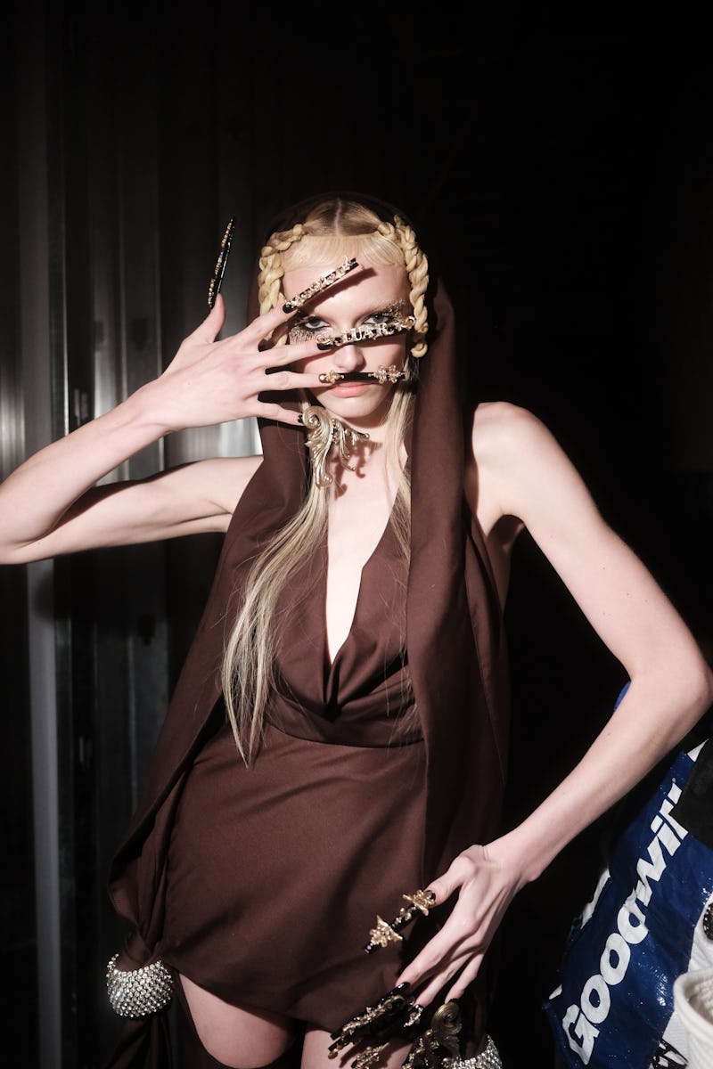 Backstage at Luar RTW Fall 2024 as part of New York Ready to Wear Fashion Week held on February 13, ...