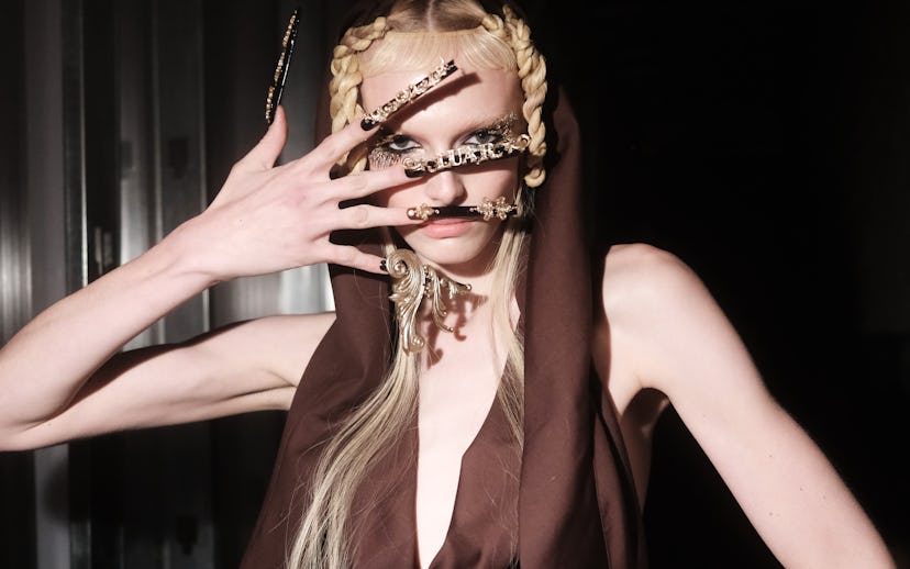 Backstage at Luar RTW Fall 2024 as part of New York Ready to Wear Fashion Week held on February 13, ...