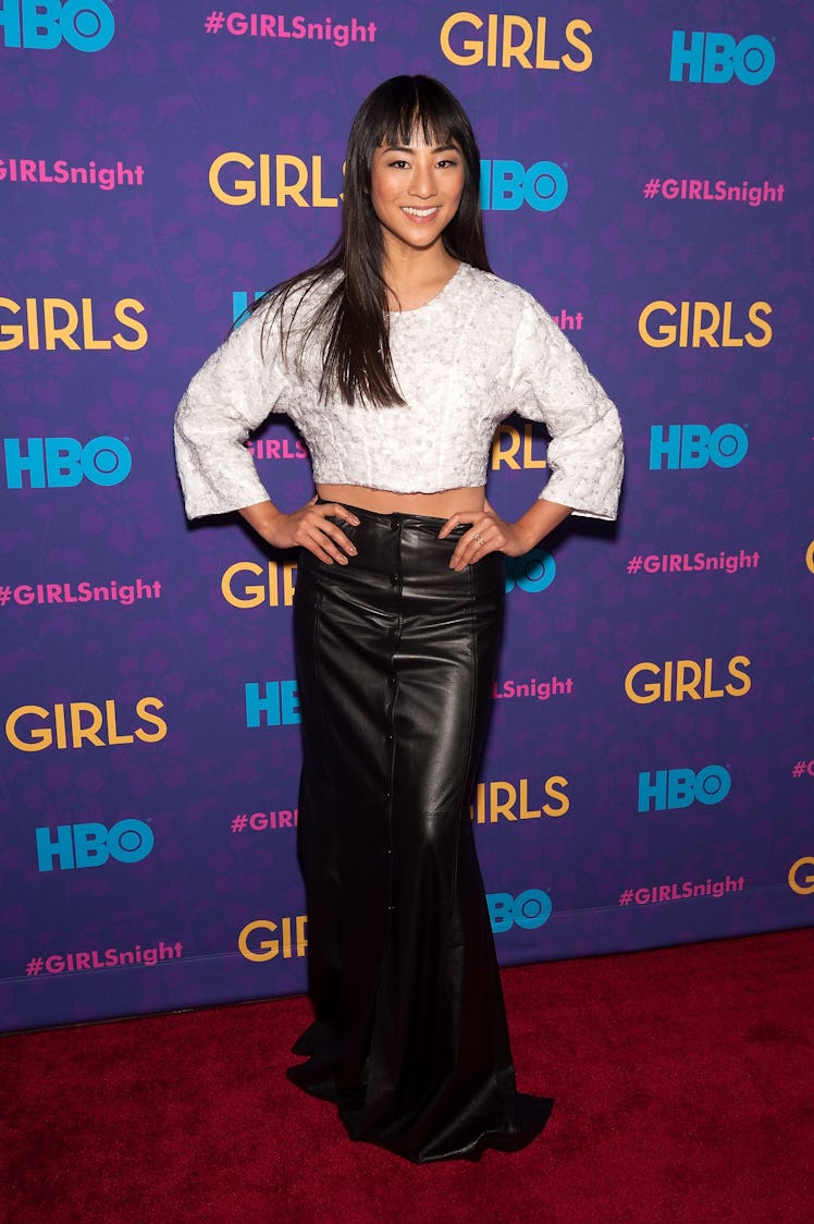  Greta Lee attends the "Girls" season three premiere 