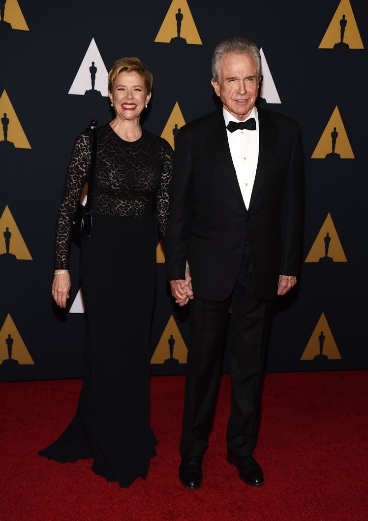 Actress Annette Bening (L) and actor Warren Beatty arrive at the Academy of Motion Picture Arts and ...