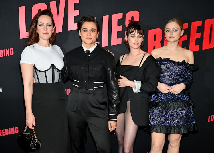Jena Malone, Katy O'Brian, Kristen Stewart and Anna Baryshnikov at the "Love Lies Bleeding" Los Ange...