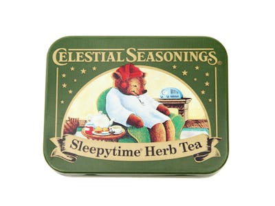 "West Palm Beach, USA - January 4, 2013: A collectible tin produced by Celestial Seasonings to packa...