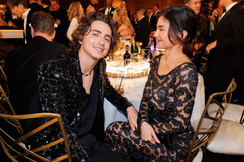 Timothée Chalamet and Kylie Jenner at the 81st Golden Globe Awards.