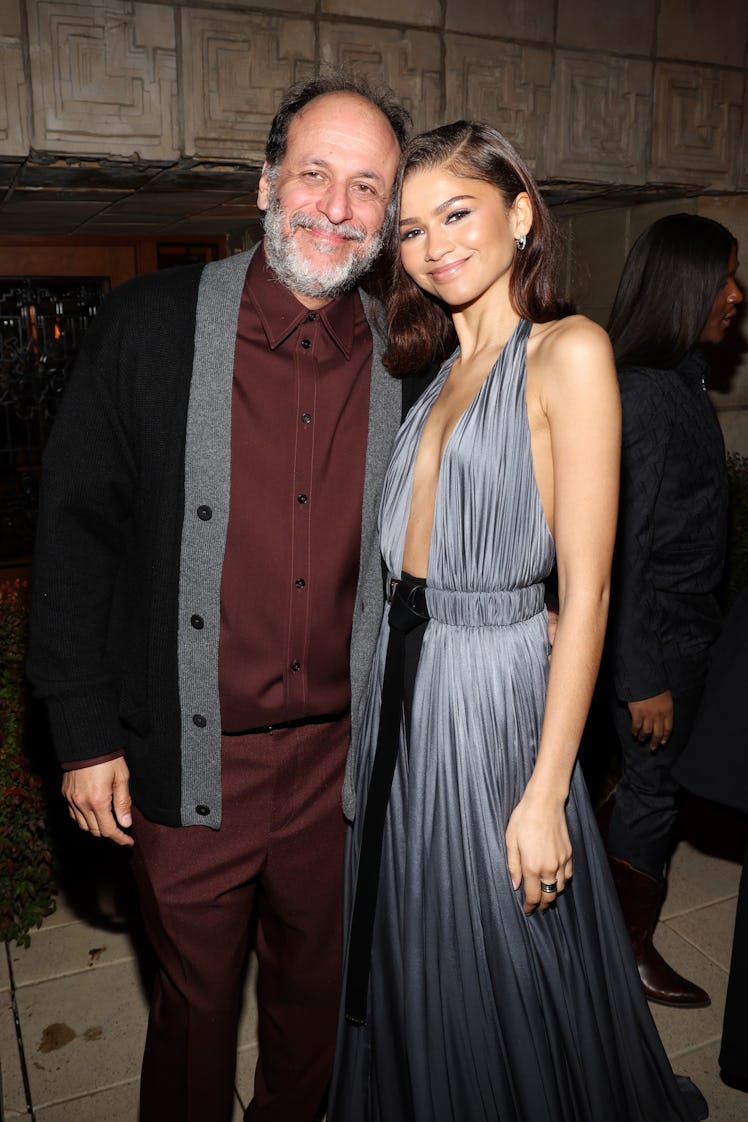 LOS ANGELES, CALIFORNIA - MARCH 07: (L-R) Luca Guadagnino and Zendaya attend W Magazine and Louis Vu...