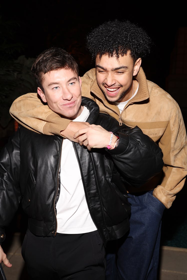LOS ANGELES, CALIFORNIA - MARCH 07: (L-R) Barry Keoghan and Archie Madekwe attend W Magazine and Lou...