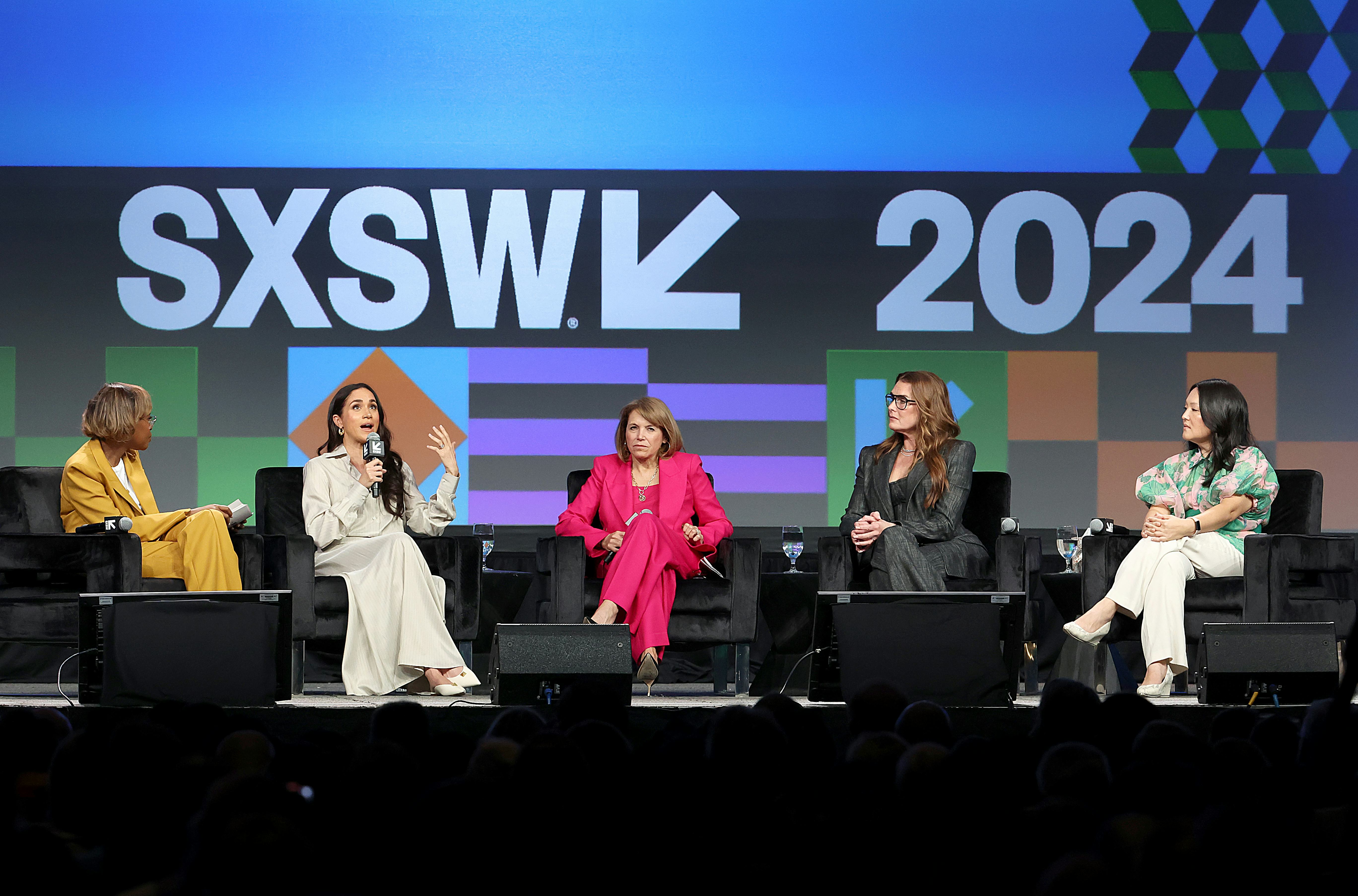 Meghan, Duchess of Sussex speaks about costs of social media at SXSW on March 8, 2024 in Austin, Tex&hellip;