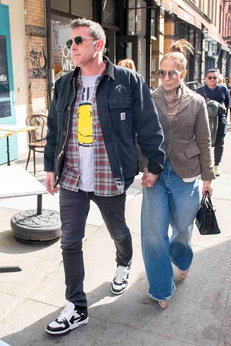 Ben Affleck and Jennifer Lopez are seen going to lunch on March 30, 2024 in New York, New York.