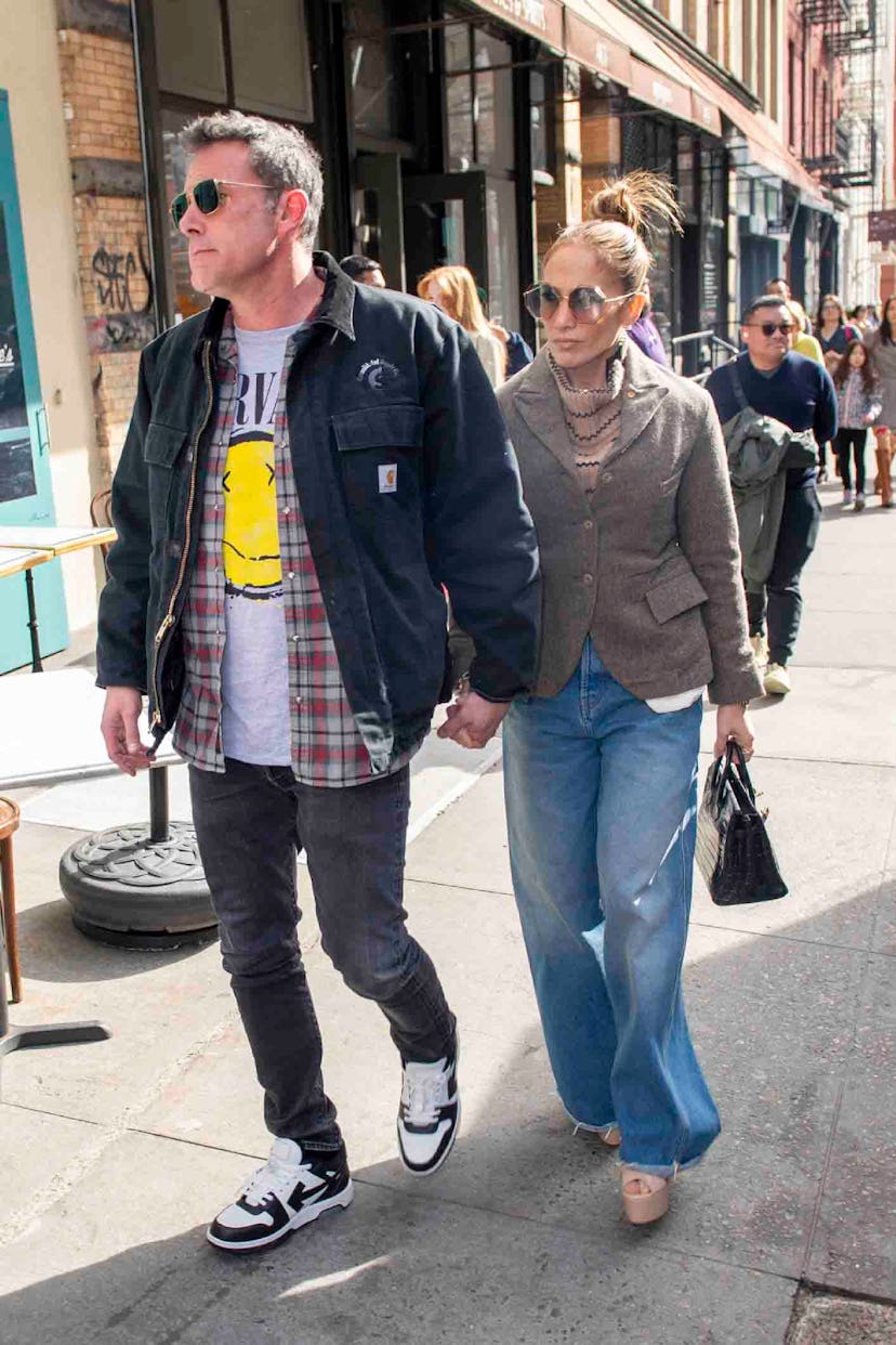 Ben Affleck and Jennifer Lopez are seen going to lunch on March 30, 2024 in New York, New York.