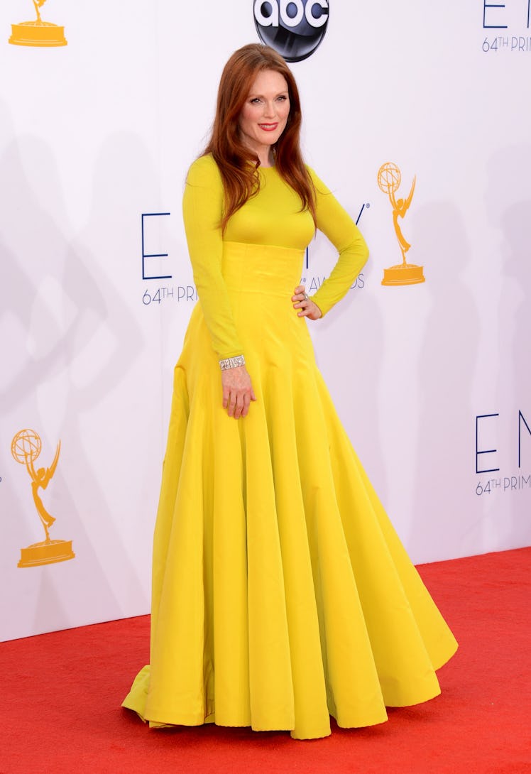 Actress Julianne Moore arrives at the 64th Primetime Emmy Awards at Nokia Theatre L.A. Live on Septe...