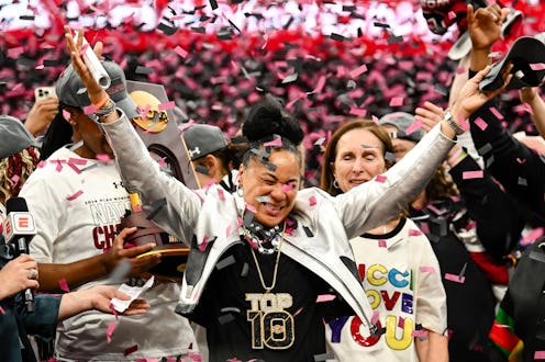 South Carolina Gamecocks Coach Dawn Staley at the 2024 women’s final four championship game.