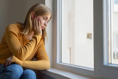 Woman with anxiety and depression